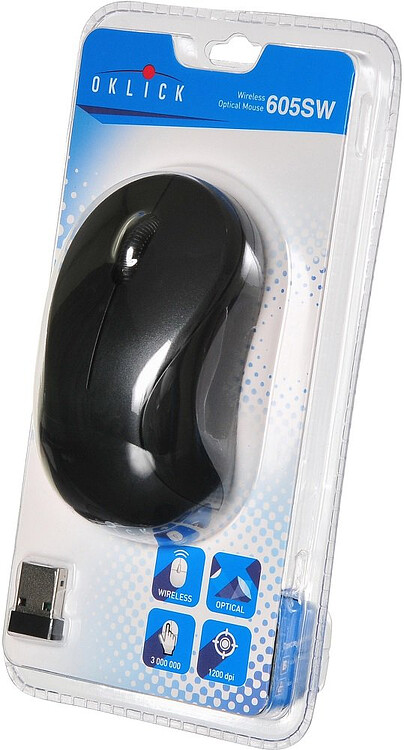 Мышь Oklick 605SW черный (384108)