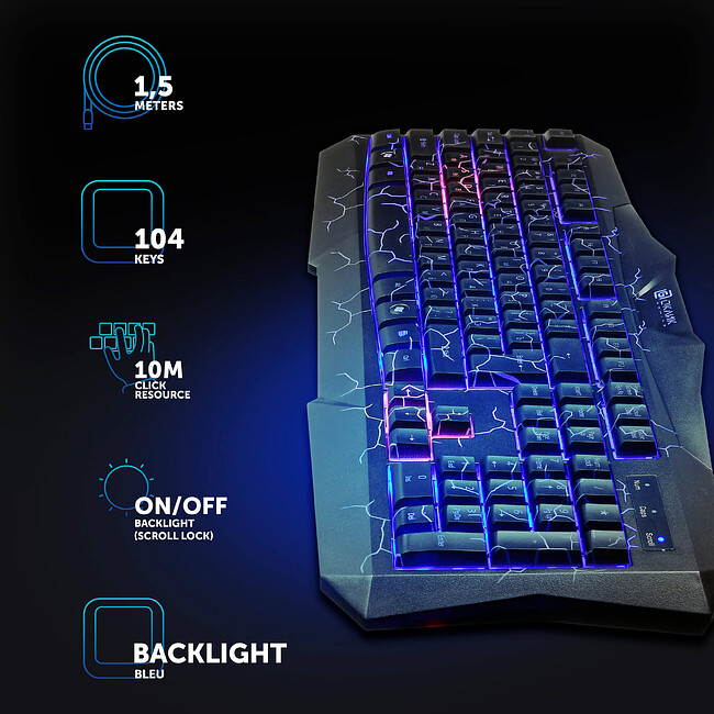 Набор периферии Oklick HS-HKM100G черный