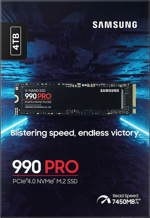 SSD диск Samsung 990 PRO Series 4Tb (MZ-V9P4T0CW)