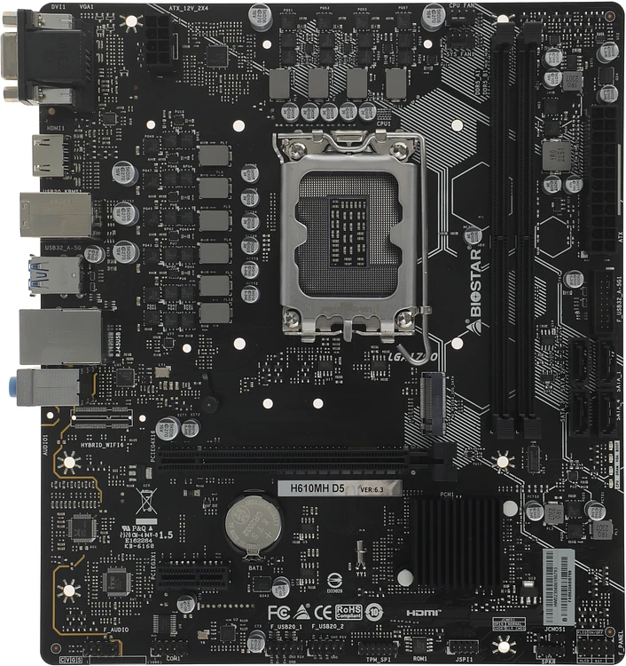 Материнская плата Biostar H610MH D5 DDR5