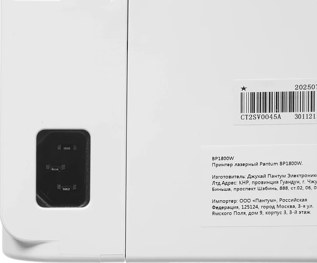 Принтер Pantum BP1800W черный/белый