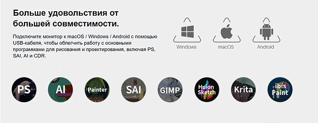 Графический планшет Huion Kamvas 13 фиолетовый