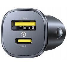 Автомобильное зарядное Baseus BS-C15C1 GoTrip DP1 Car Charger C+U 30W Cosmic Black (C00072300123-00)