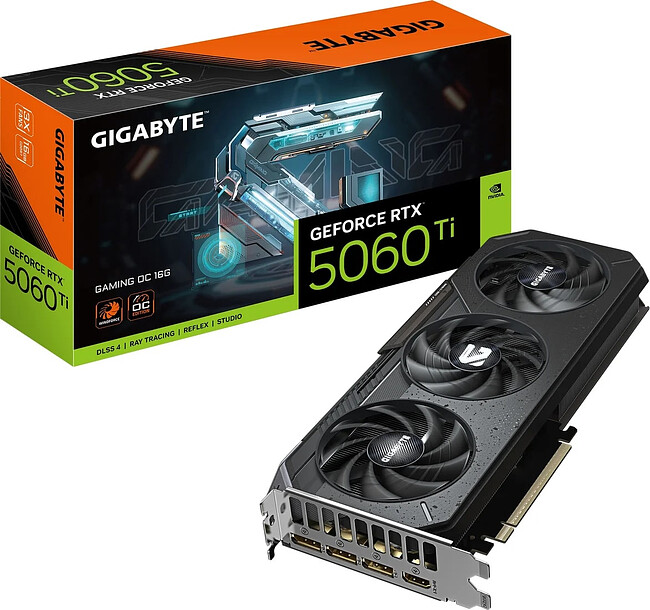 Видеокарта Gigabyte GeForce RTX 5060 Ti Gaming OC 16G GDDR7 (GV-N506TGAMING OC-16GD)