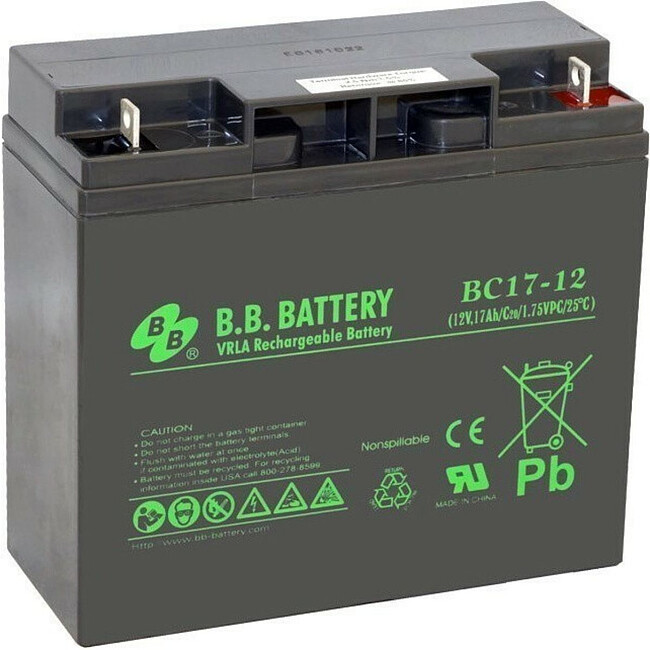 Аккумулятор для ИБП B.B. Battery 12В 17Ач (BC 17-12)