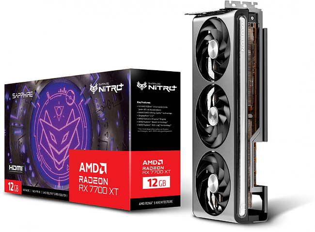 Видеокарта Sapphire Nitro+ Radeon RX 7700 XT GAMING OC 12Gb GDDR6 (11335-02-20G)