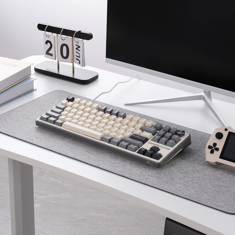 Клавиатура Royal Kludge RK R87 Pro Half Creamy switch/Grey