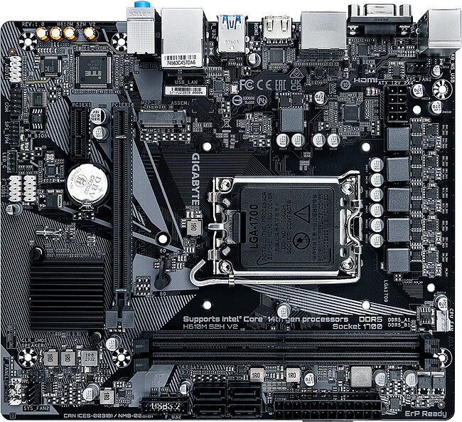 Материнская плата GigaByte H610M S2H V2 rev. 1.0