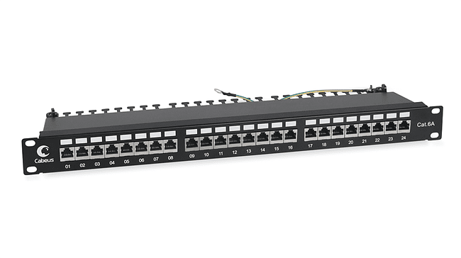 Патч-панель Cabeus PL-24-Cat.6a-SH-Dual