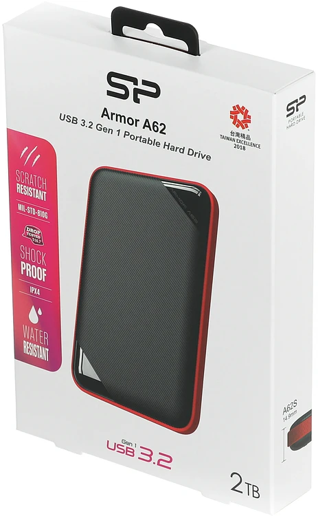 Внешний накопитель Silicon-Power Armor A62 2TB (SP020TBPHD62SS3K)
