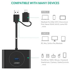 USB-хаб Ugreen CR113-40850 Black (40850)