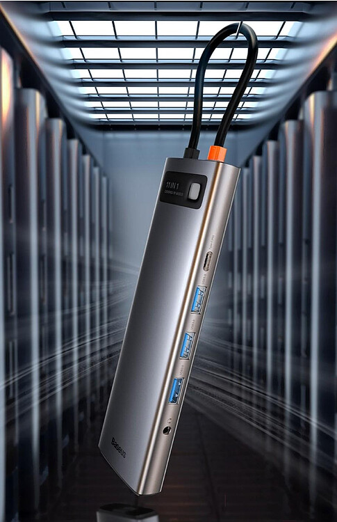 USB-хаб Baseus Metal Gleam Space Gray (CAHUB-CT0G)