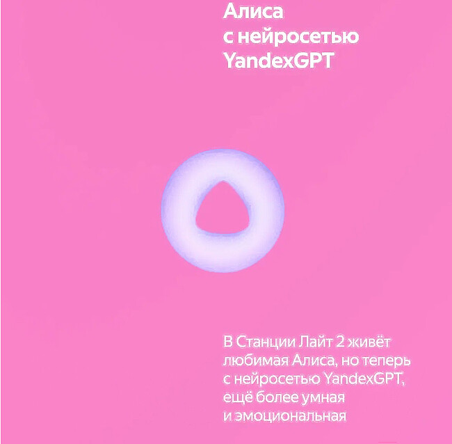 Умная колонка Яндекс Станция Лайт 2 розовый (YNDX-00028PNK)
