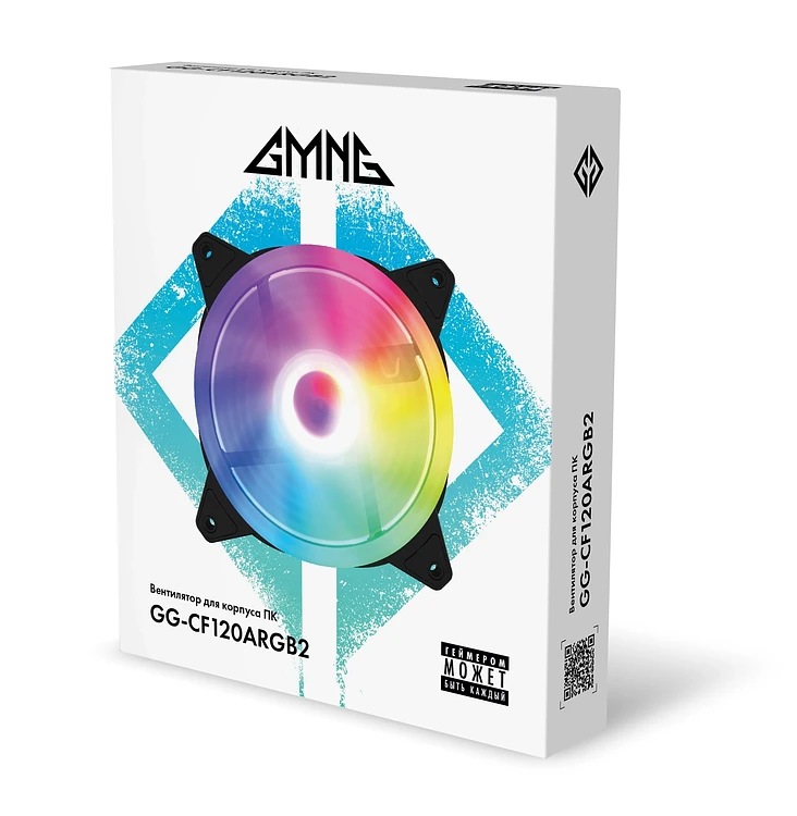 Вентилятор для корпуса GMNG GG-CF120ARGB2-PWMBK ARGB черный
