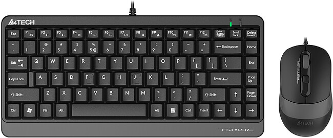 Набор периферии A4Tech Fstyler F1110 Grey черный/серый