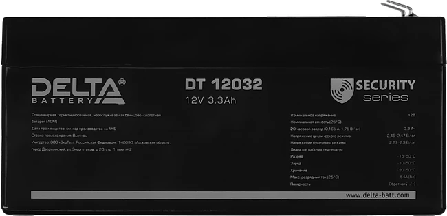 Аккумулятор для ИБП Delta 12V/3.3Ah (DT 12032)