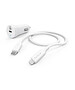 Автомобильное зарядное Hama H-183297 3A PD Apple Lightning/Type-C белый (00183297)