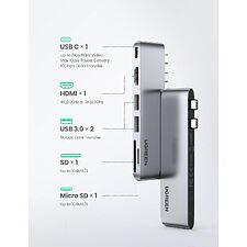 USB-хаб Ugreen CM380-80856 Space Gray (80856)