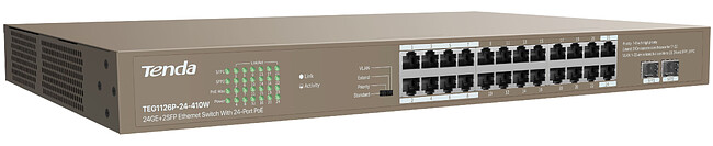 Коммутатор Tenda TEG1124P-24-250W