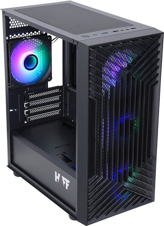 Корпус HAFF Rush mATX без БП Black