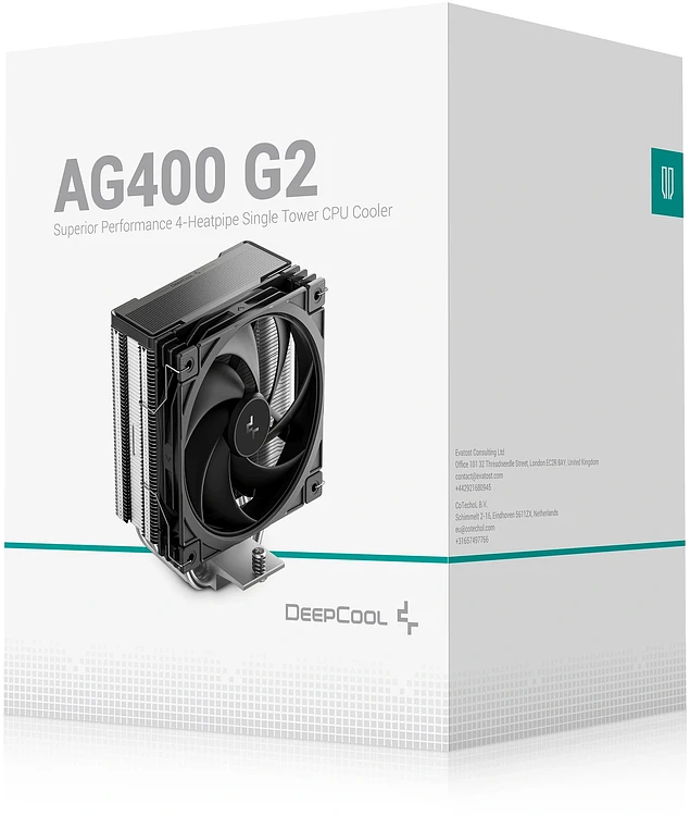 Кулер для процессора Deepcool AG400 G2 черный (R-AG400-BKNPMG2-G)
