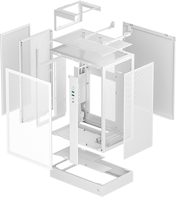 Корпус DeepCool CH170 Plus WH miniITX без БП белый (R-CH170-WHNGM0-G)