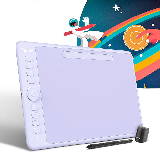 Графический планшет Parblo Intangbo M Purple