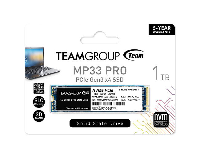 SSD диск Team Group MP33 Pro 1TB (TM8FPD001T0C101)