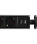 Разветвитель Premier PX/BL-VRT-3R-2USB-BLK черный