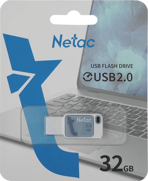 USB Flash-накопитель Netac UA31 32Gb USB2.0 синий (NT03UA31N-032G-20BL)