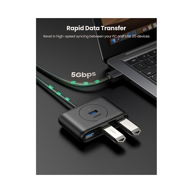 USB-хаб Ugreen CR113-20290 Black (20290)