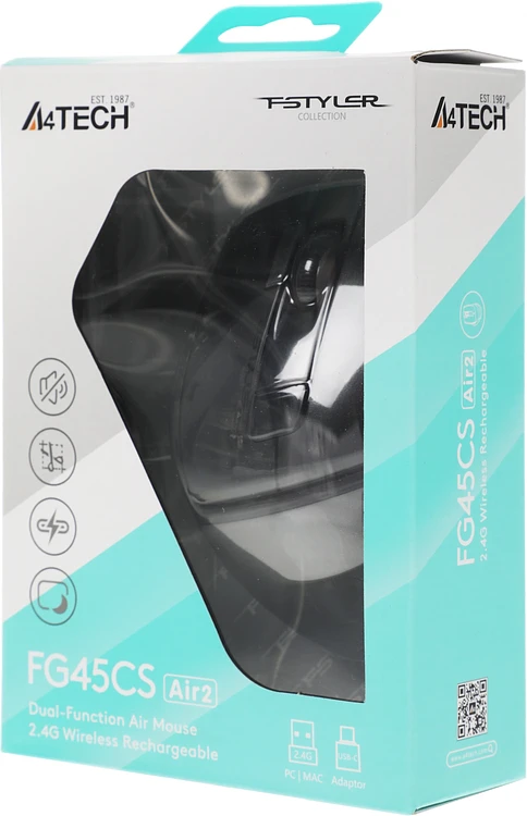Мышь A4Tech Fstyler FG45CS Air 2 Stone Grey