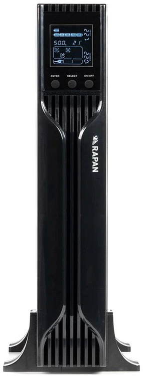Источник бесперебойного питания Бастион Rapan 1000-RACK-IN-2X9 черный (8936)