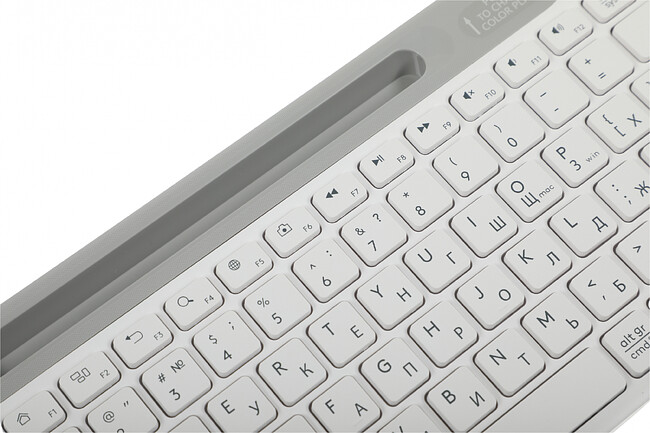 Клавиатура A4Tech Fstyler USB slim White белый/серый (FK25)