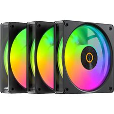 Комплект вентиляторов для корпуса Ocypus Gamma F12 Elite BK ARGB Reverse Blade 3 IN 1 Black (Gamma-F12-BK3AM01E-GL)