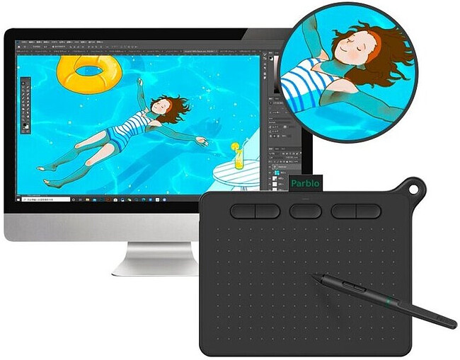Графический планшет Parblo Ninos S Black
