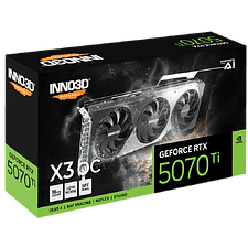 Видеокарта Inno3D GeForce RTX 5070 Ti X3 OC 16Gb GDDR7 (N507T3-16D7X-176068N)