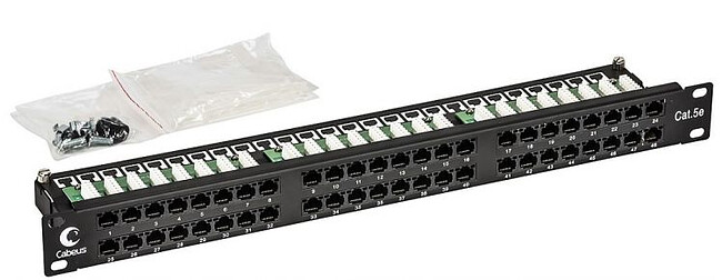 Патч-панель Cabeus PLHD-48-Cat.5e-Dual