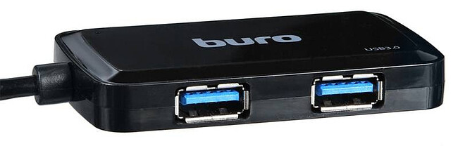 USB-хаб Buro BU-HUB4-U3.0-S черный