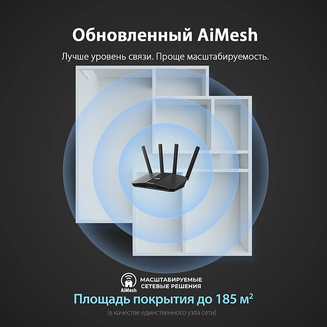 Роутер Asus RT-BE58U BE3600 черный