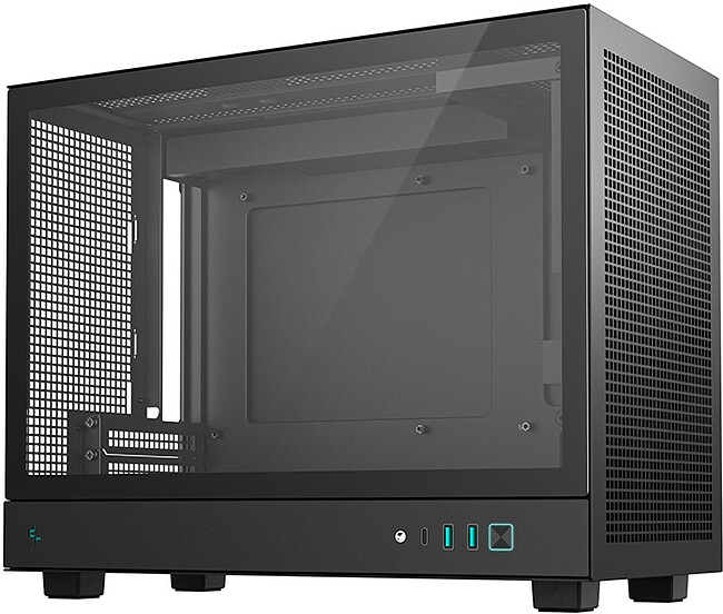 Корпус DeepCool CH160 Plus miniITX без БП черный (R-CH160-BKNGM0-G)