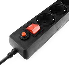 Сетевой фильтр Гарнизон ЕНLB-4 0,5 м 5 р черный