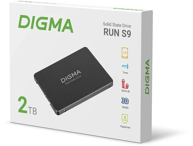 SSD диск Digma Run S9 2TB (DGSR2002TS93T)