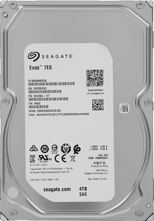 Жесткий диск Seagate 4TB Exos 7E8 (ST4000NM003A)