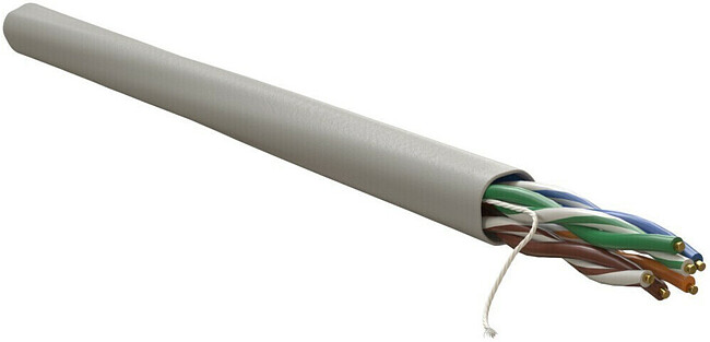 Кабель витая пара WRline 305 м серый (WR-UTP-4P-C5E-LSZH-GY)