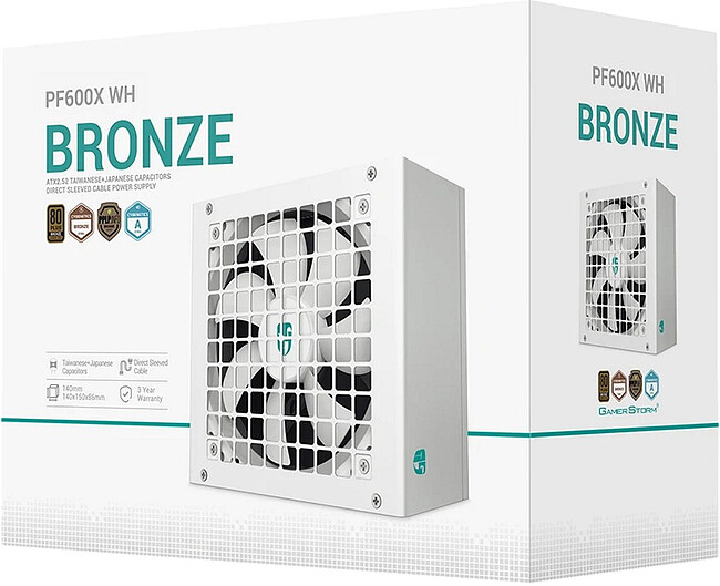 Блок питания DeepCool PF600X WH ATX 600W (R-PF600X-HD0W-WGEU)