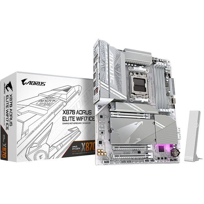 Материнская плата GigaByte X870 Aorus Elite WIFI7 Ice rev. 1.1