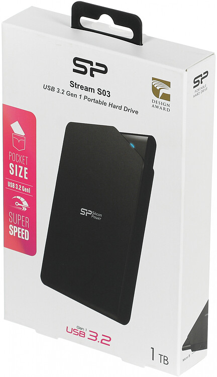Внешний накопитель Silicon-Power Stream S03 1TB Black (SP010TBPHDS03S3K)