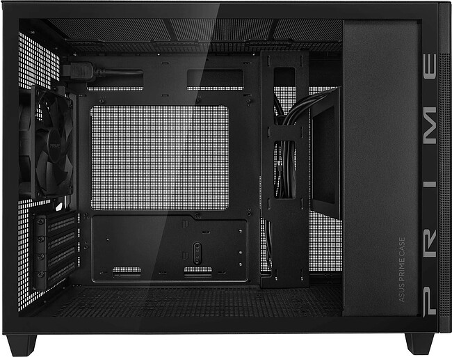 Корпус ASUS PRIME AP201 Tempered Glass mATX без БП Black (90DC00G0-B39010)