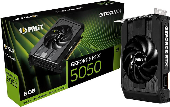 Видеокарта Palit GeForce RTX 5050 StormX 8GB GDDR6 (NE65050019P1-GB2070F)